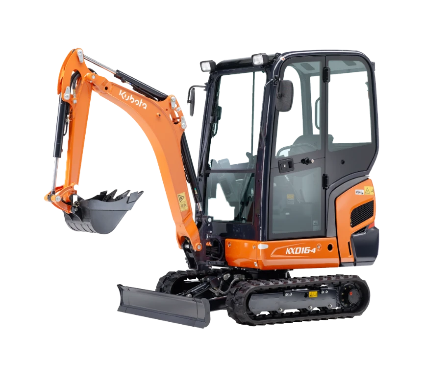 Kubota KX016-4 minikaivuri vasen sivu